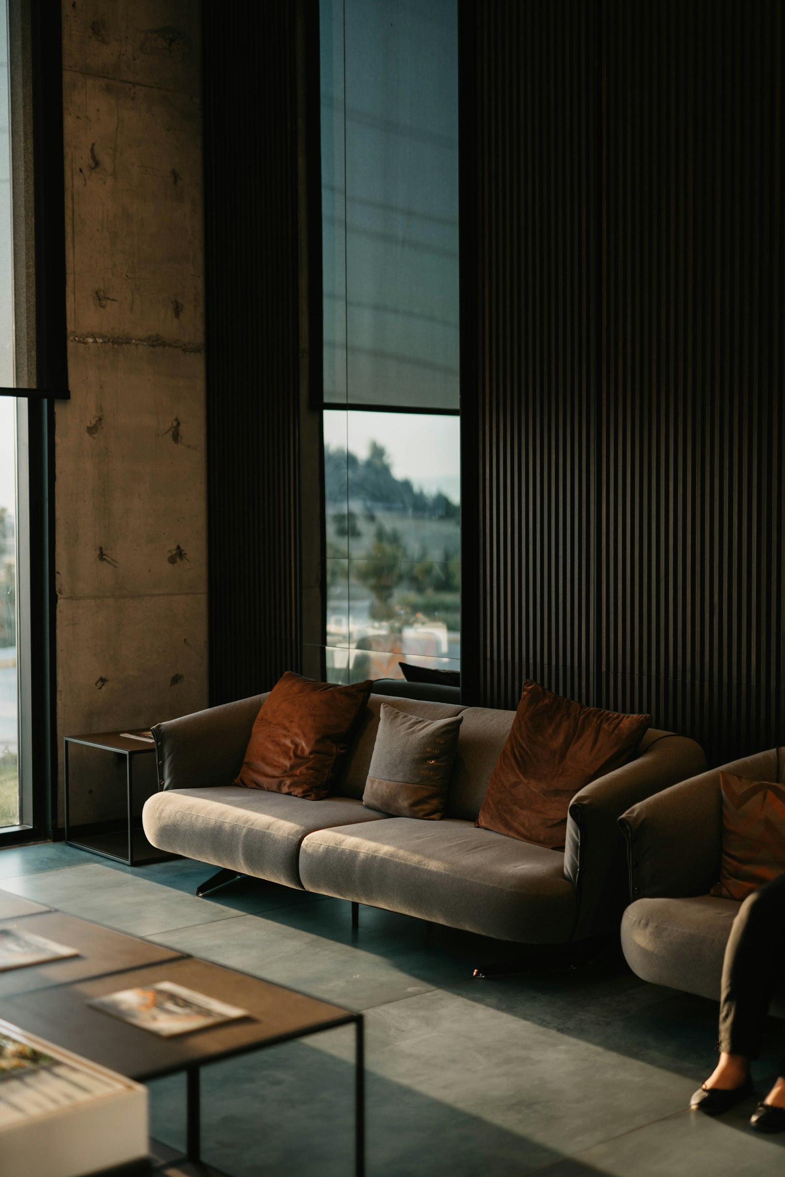 Luxurious interior with premium window treatments